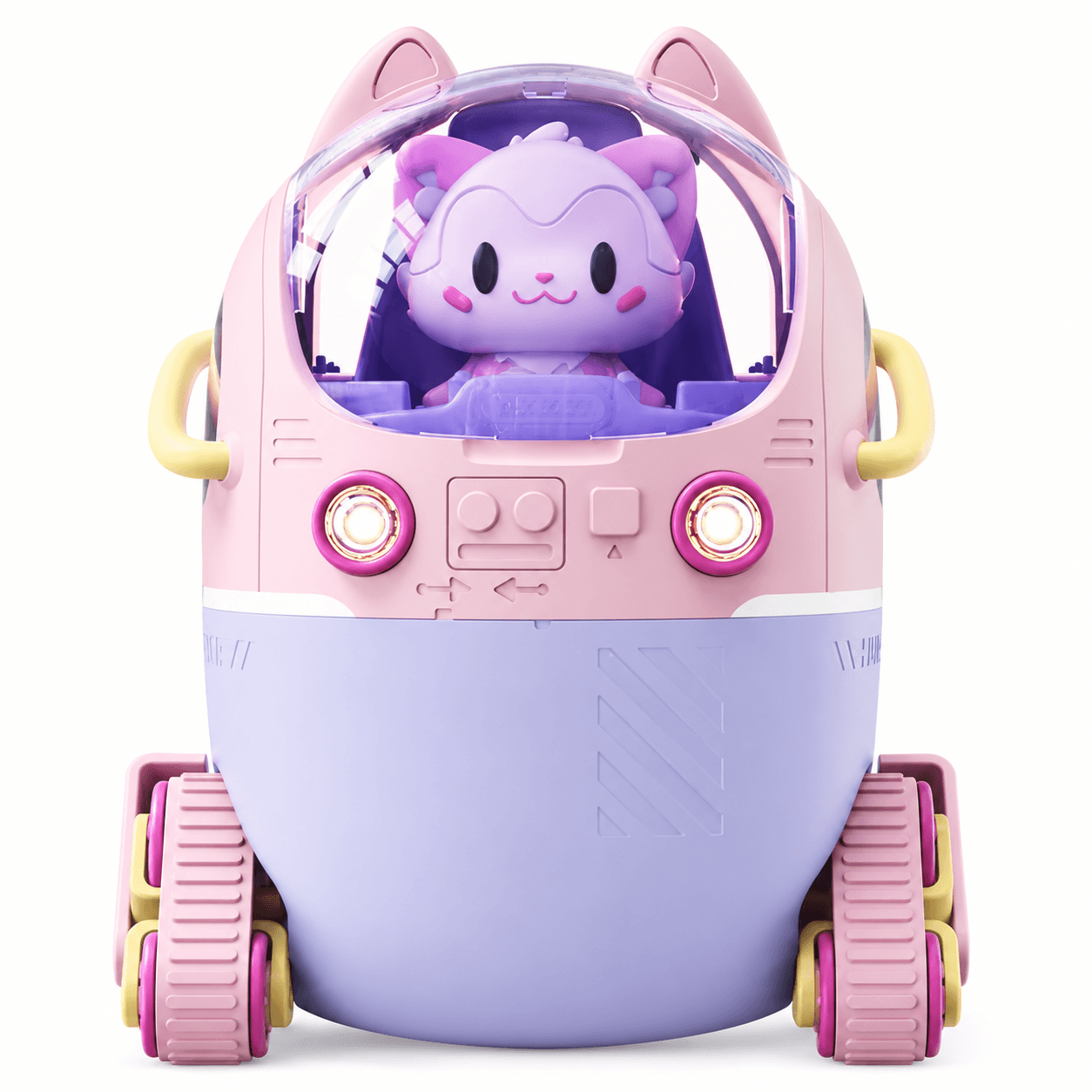Pink deluxe astronaut humidifier on a white background