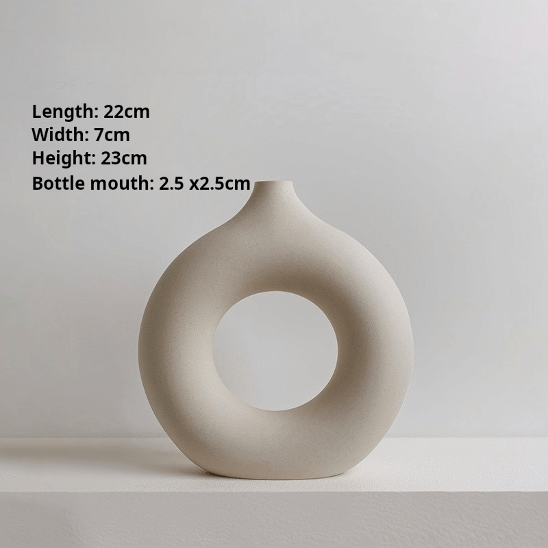  Displaying the dimensions and specifications of the large-sized ceramic vase.