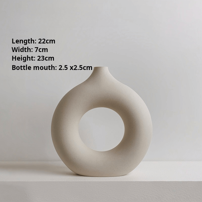 Displaying the dimensions and specifications of the large-sized ceramic vase.