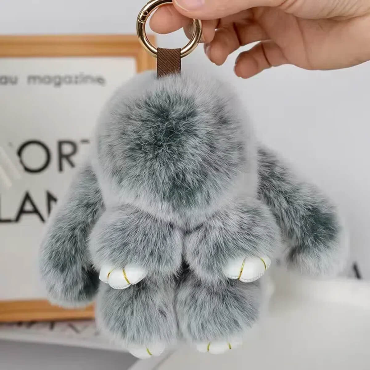 Meet your new favorite accessory — our handmade plush bunny keychain! 🐰