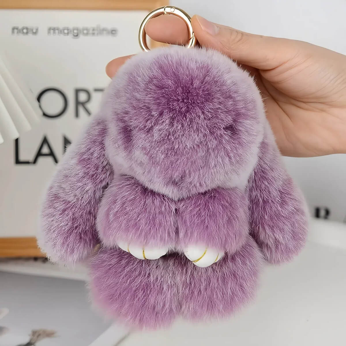 Meet your new favorite accessory — our handmade plush bunny keychain! 🐰