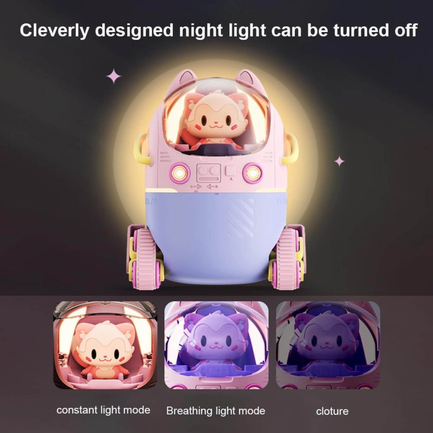 Embark on a marvelous journey into the mysteries of the cosmos with our deluxe-sized Space Lunar Exploration Humidifier.
