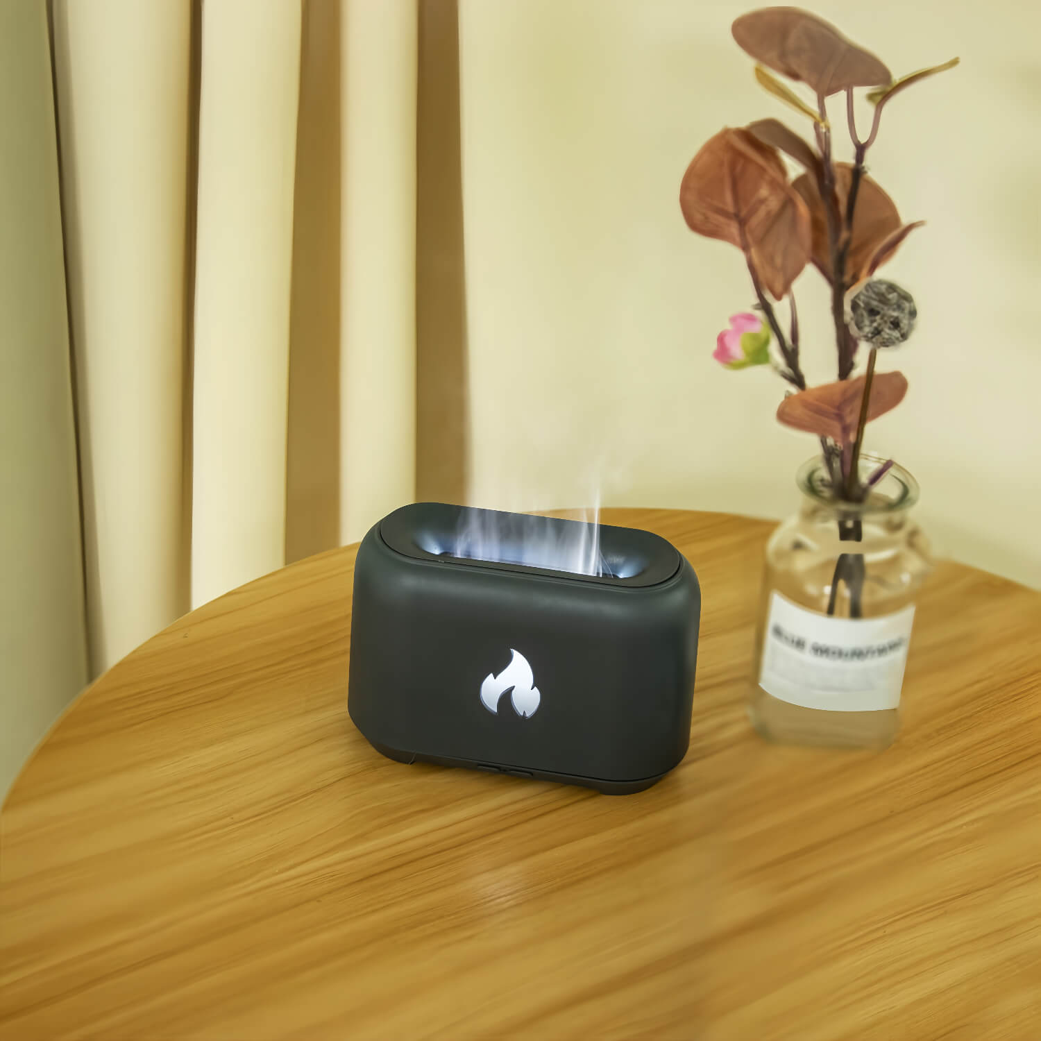 Create a cozy atmosphere with the unique flame design of our Colorful Flame Aroma Humidifier.