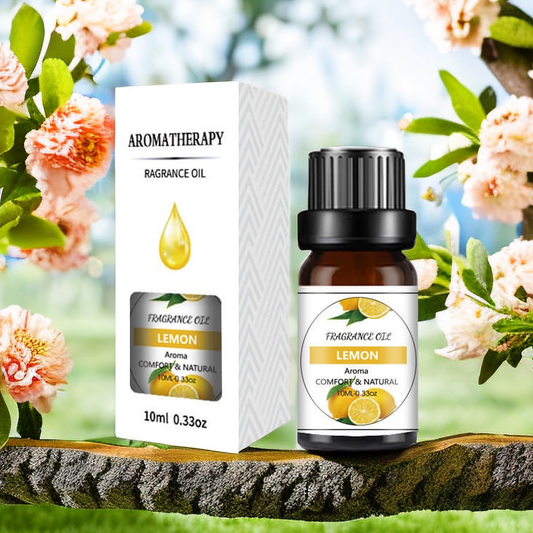 Elevate your mood with Lemon Essential Oil. Its refreshing citrus aroma brings clarity and positivity
