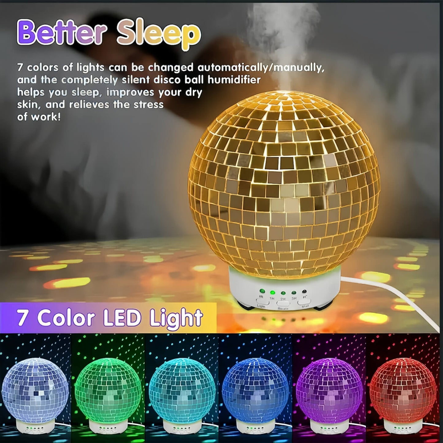 Disco Ball Aromatherapy Diffuser - Transform any room into a dance floor.