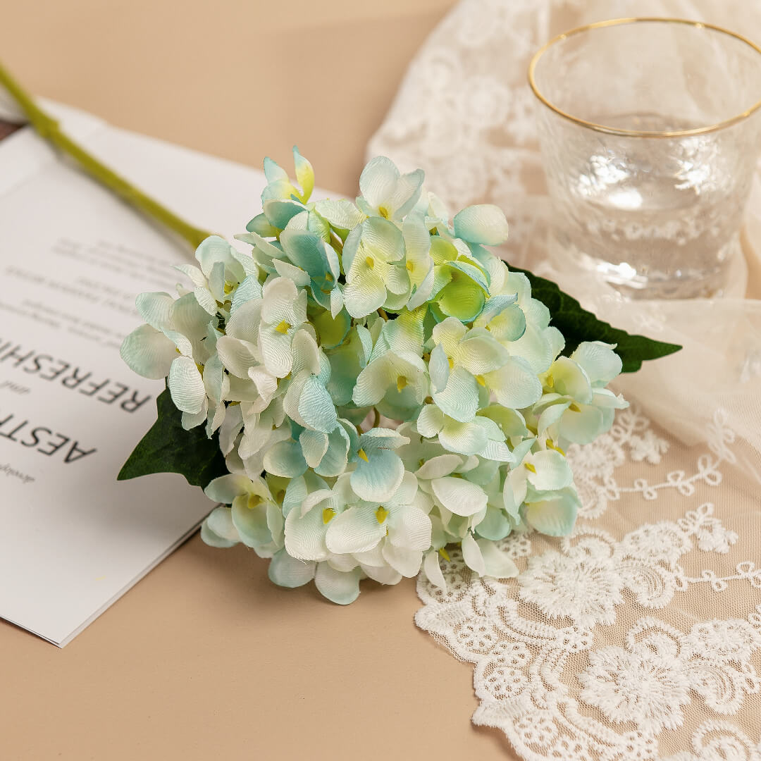 Light blue hydrangea, fresh and azure.