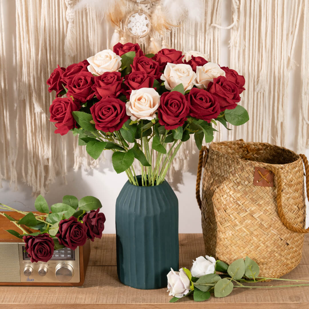A bouquet of roses, fresh and elegant.