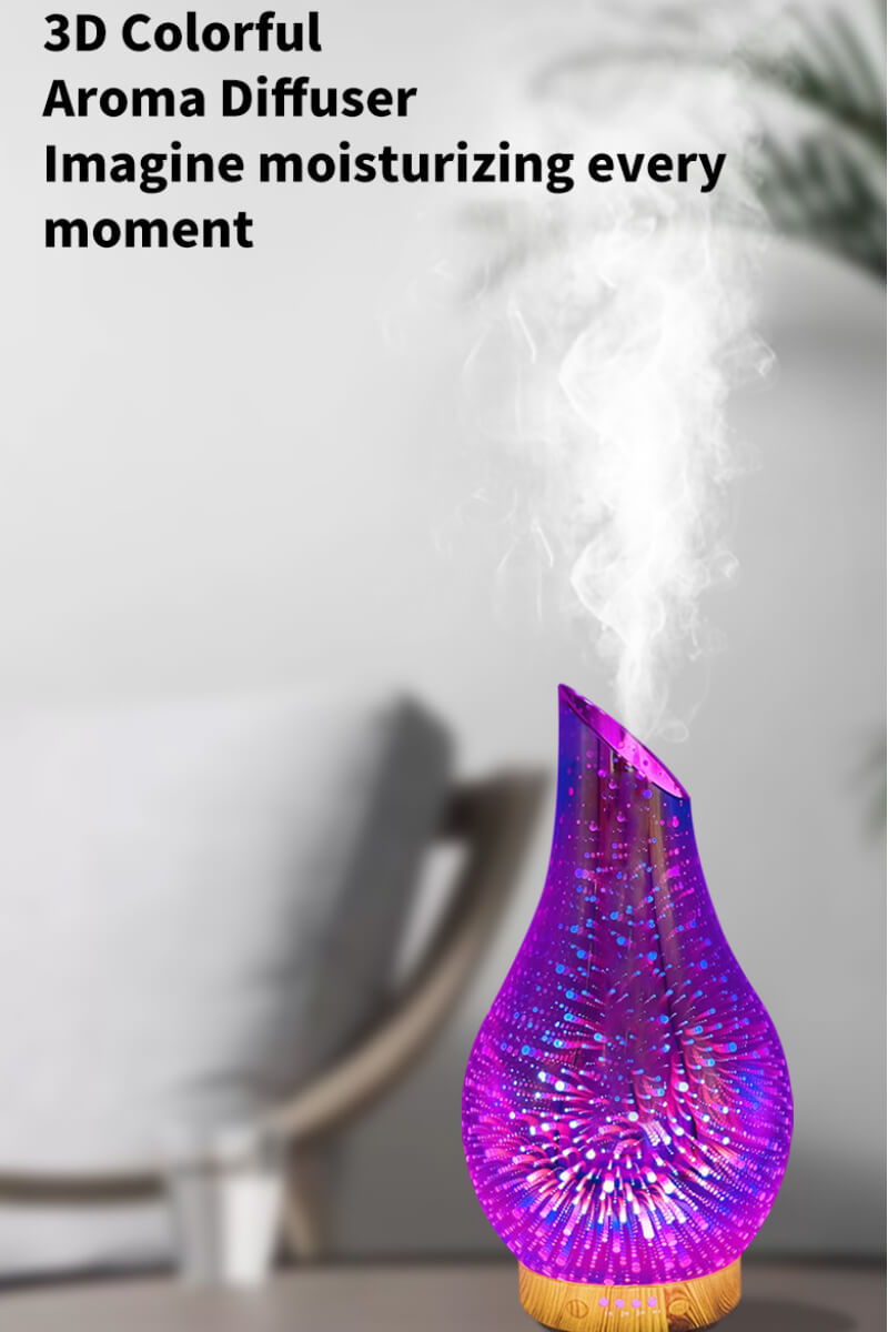 Rainbow Aromatherapy Diffuser - 7 LED Lights for a Soothing Atmosphere, Doubles as a Night Light