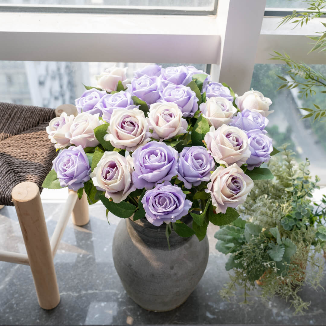 A bouquet of roses, passionate and vibrant.