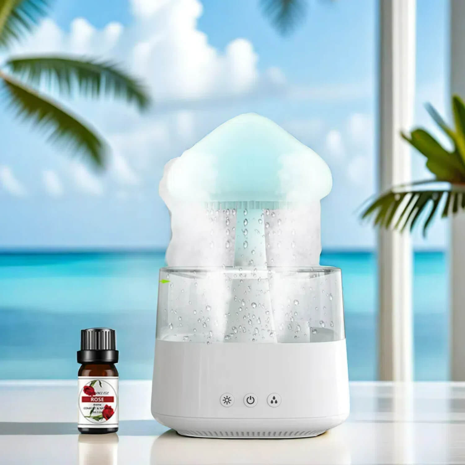 Discover the Rain Cloud Diffuser, your companion for serene nights and aromatherapy.