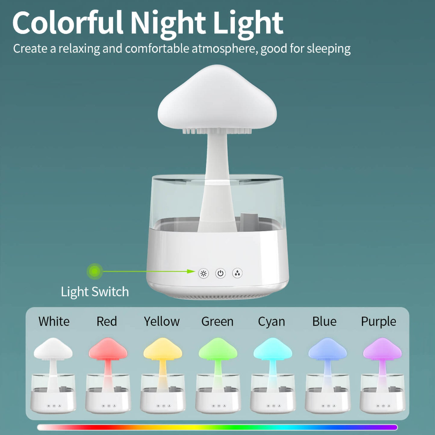 Discover the Rain Cloud Diffuser, your companion for serene nights and aromatherapy.
