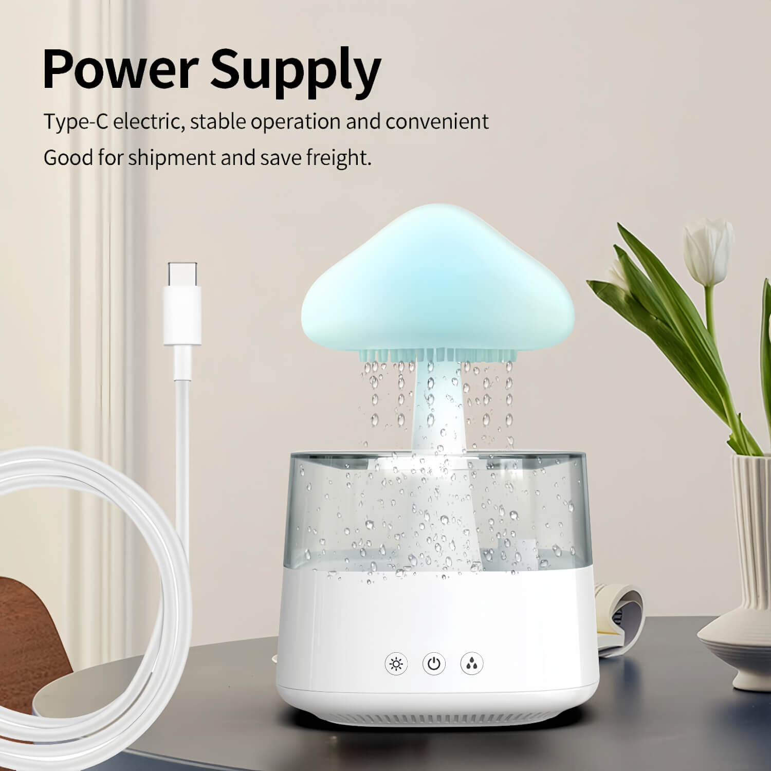 Transform your space with the Rain Cloud Diffuser, as it emulates a soothing rain shower.