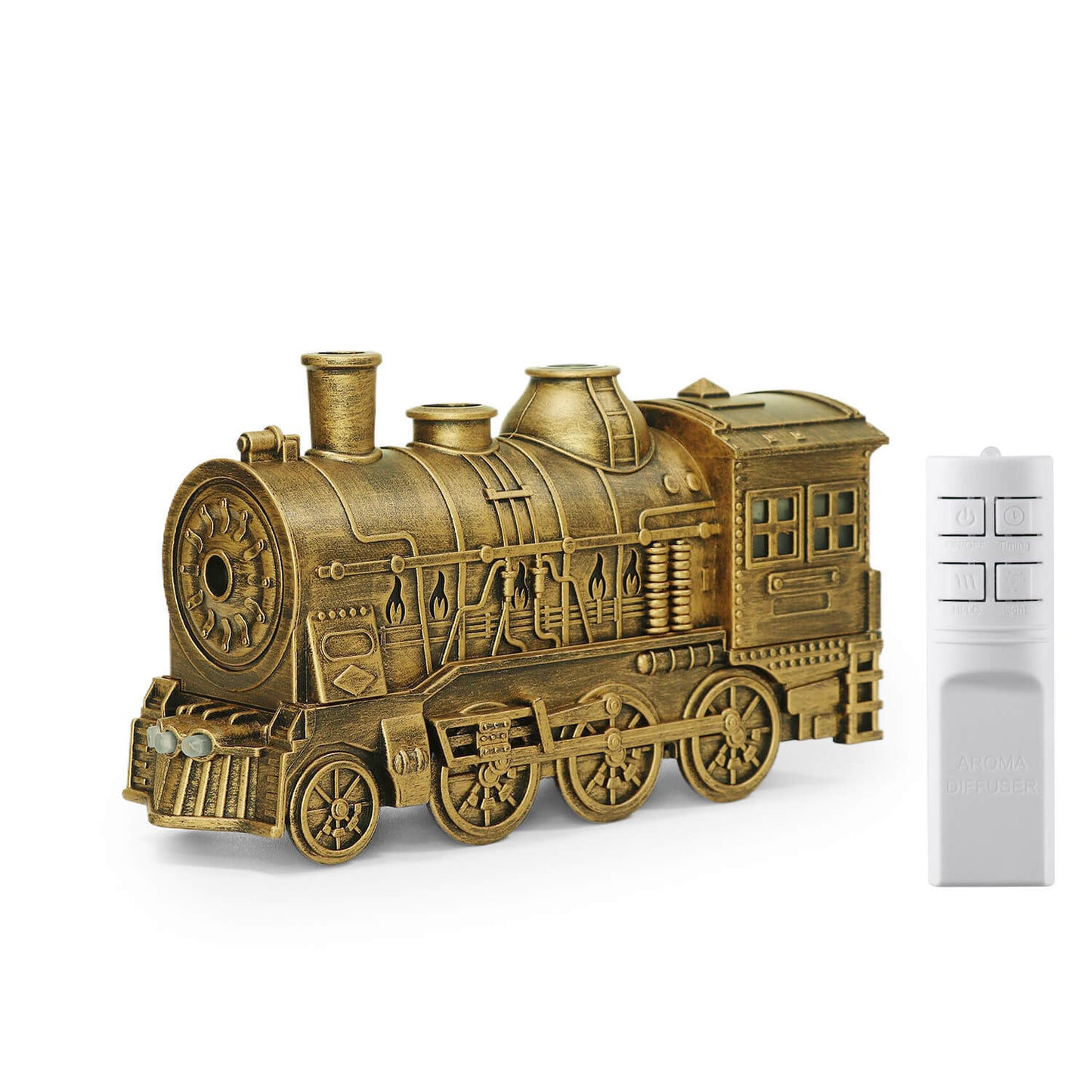 Vintage design and warm mist, adding a nostalgic and cozy atmosphere.
