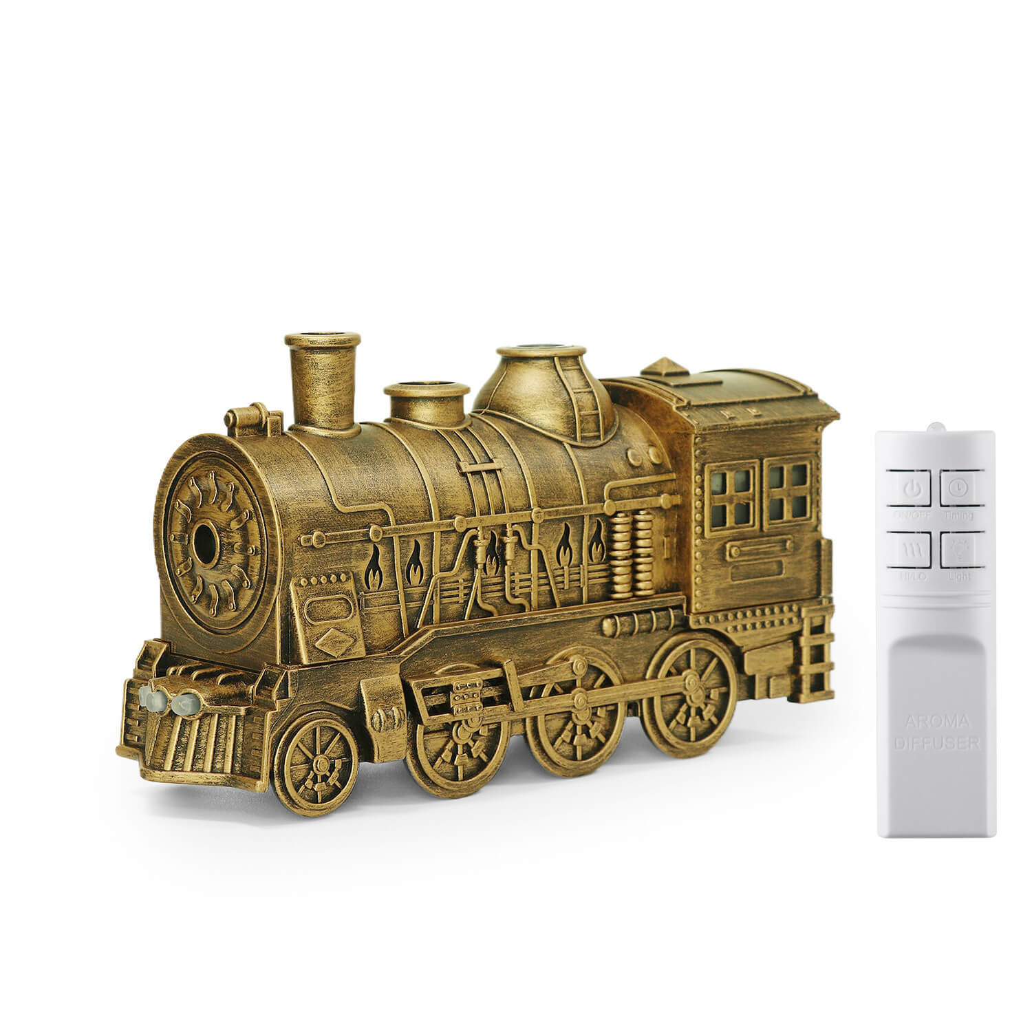 Vintage design and warm mist, adding a nostalgic and cozy atmosphere.