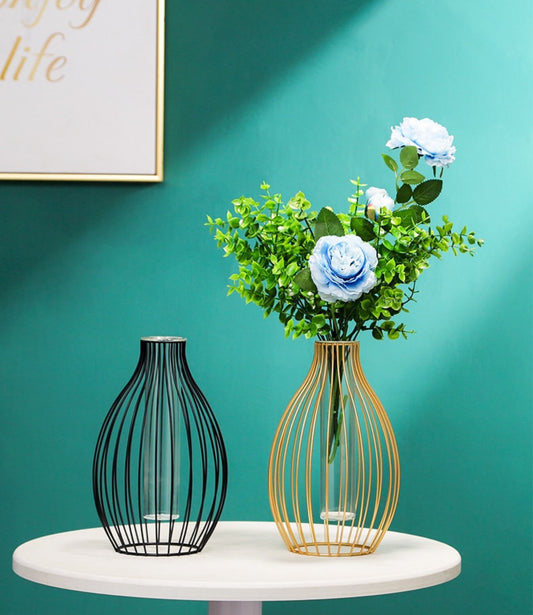Vase with Classic Design - Colorful Flowers Illuminate the Room.