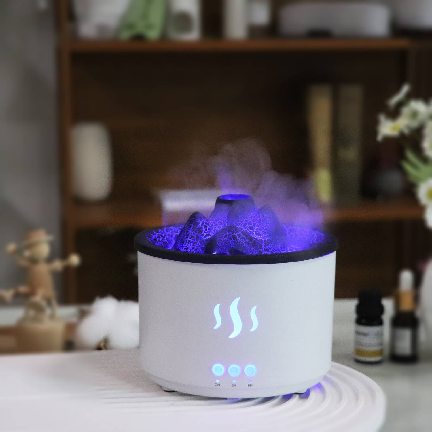 Relax and unwind with the stress-relieving benefits of our Volcano Aroma Humidifier.