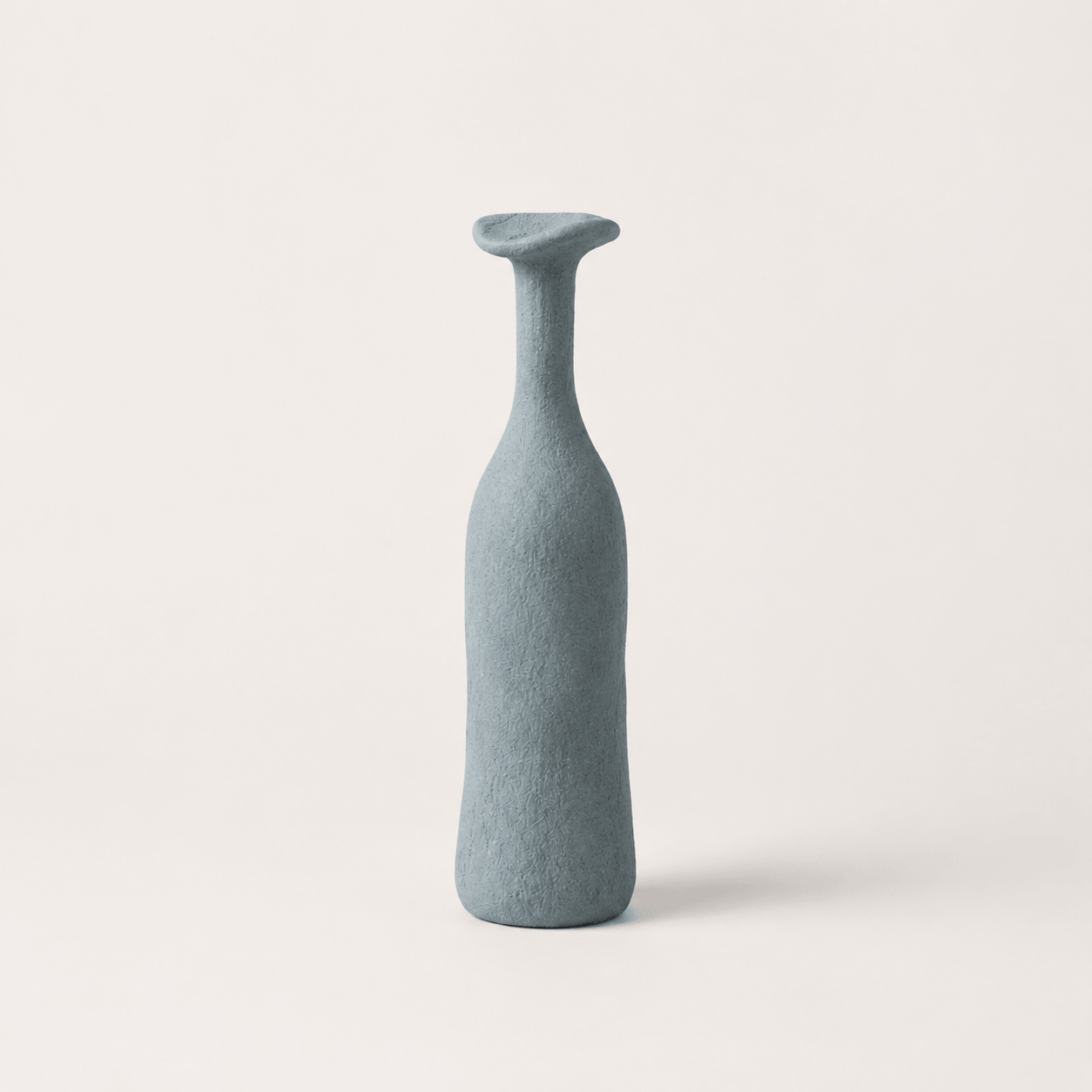 Aqua Blue narrow-neck ceramic vase on a clean background.