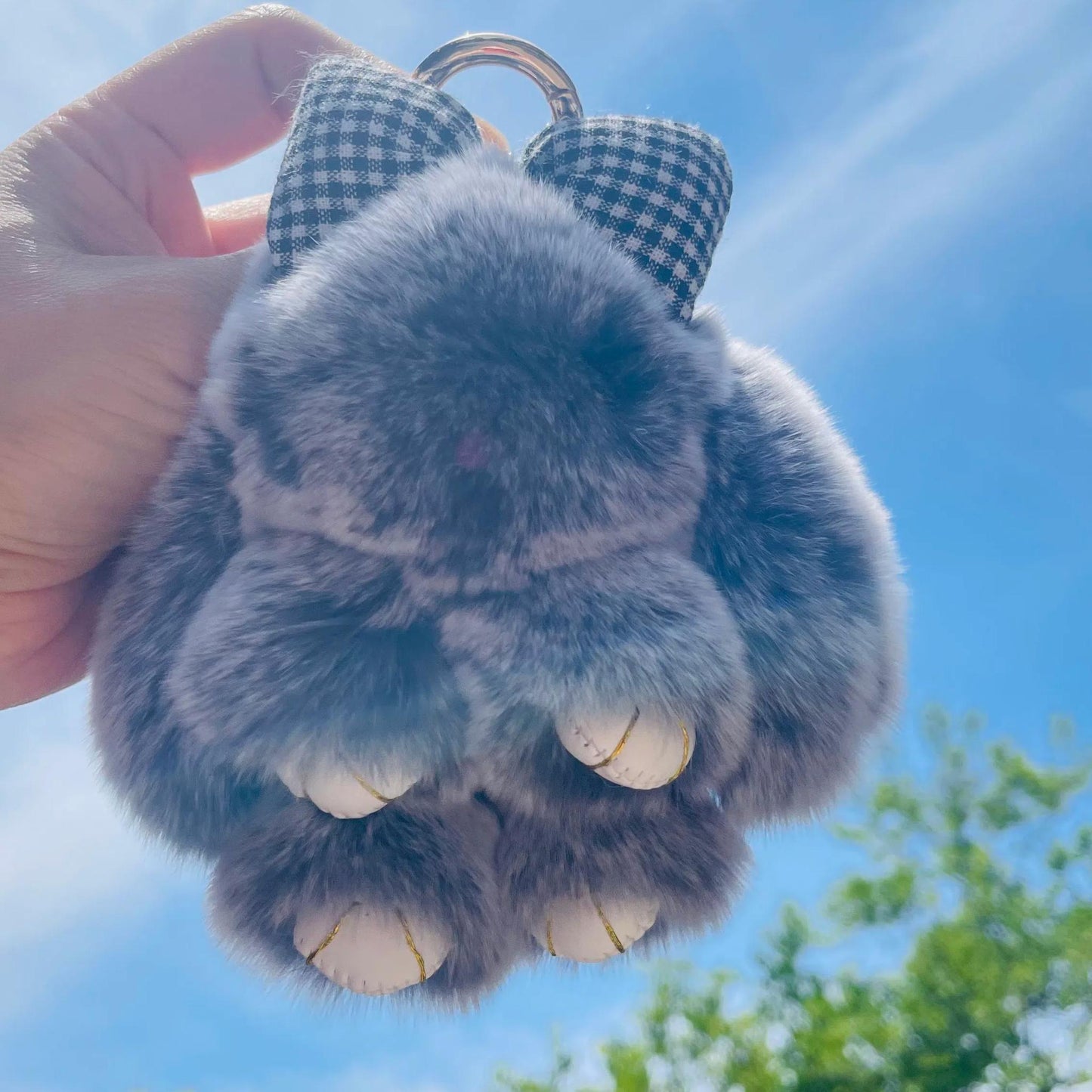 Handmade Cute Plush Bunny Keychain