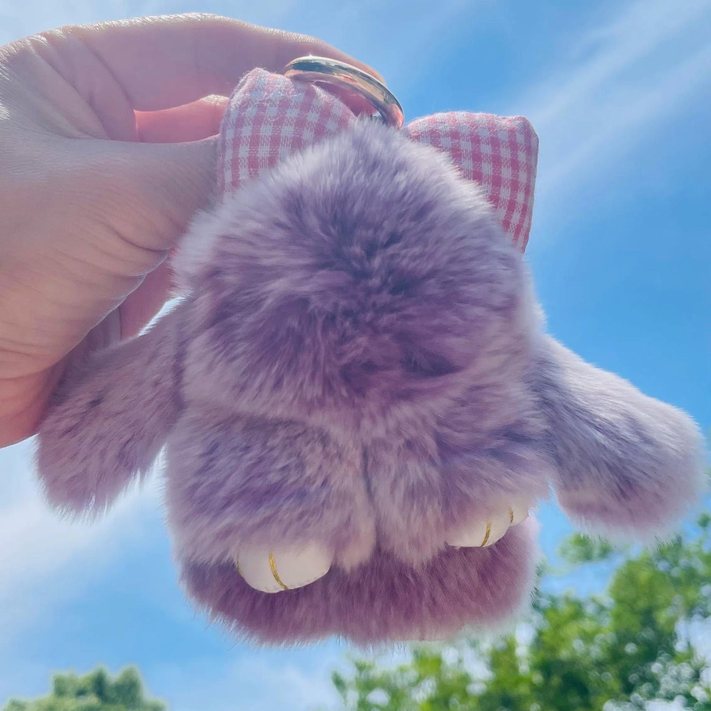 Handmade Cute Plush Bunny Keychain