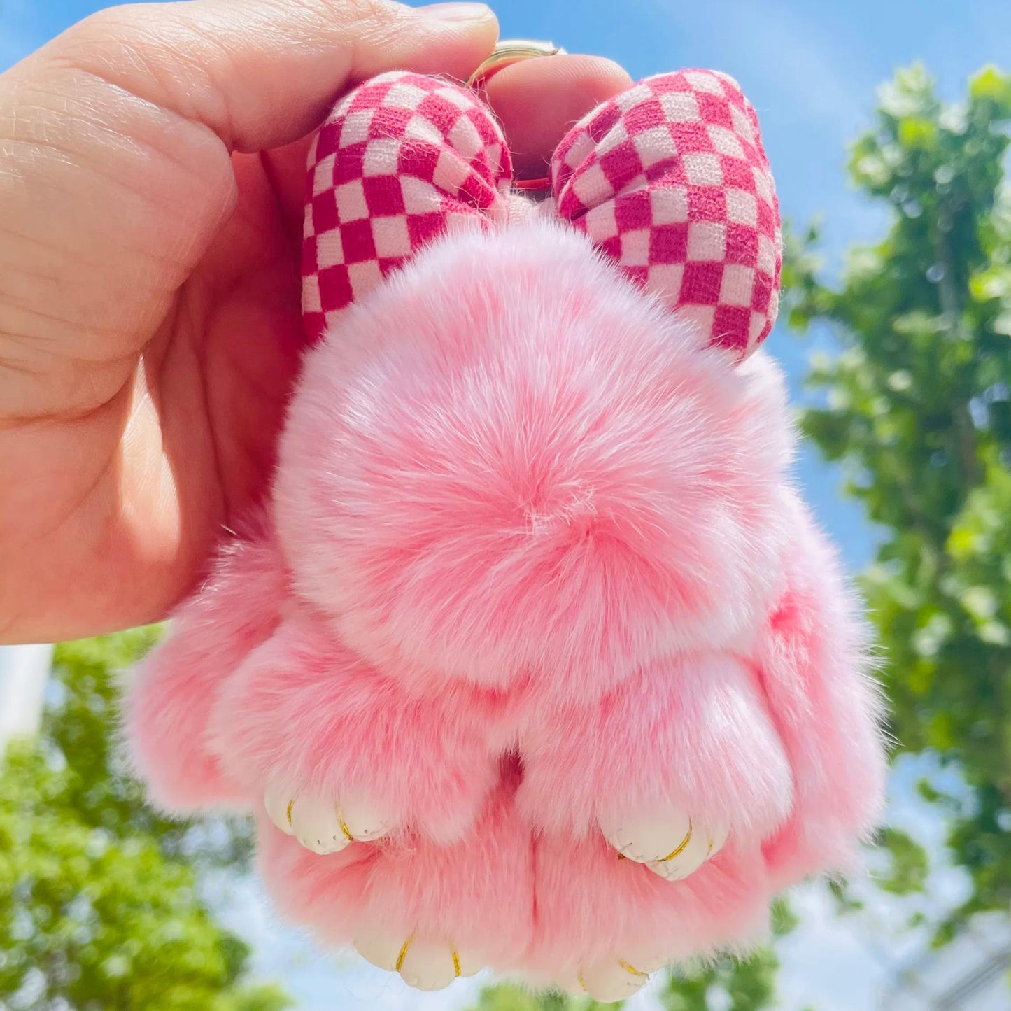Handmade Cute Plush Bunny Keychain
