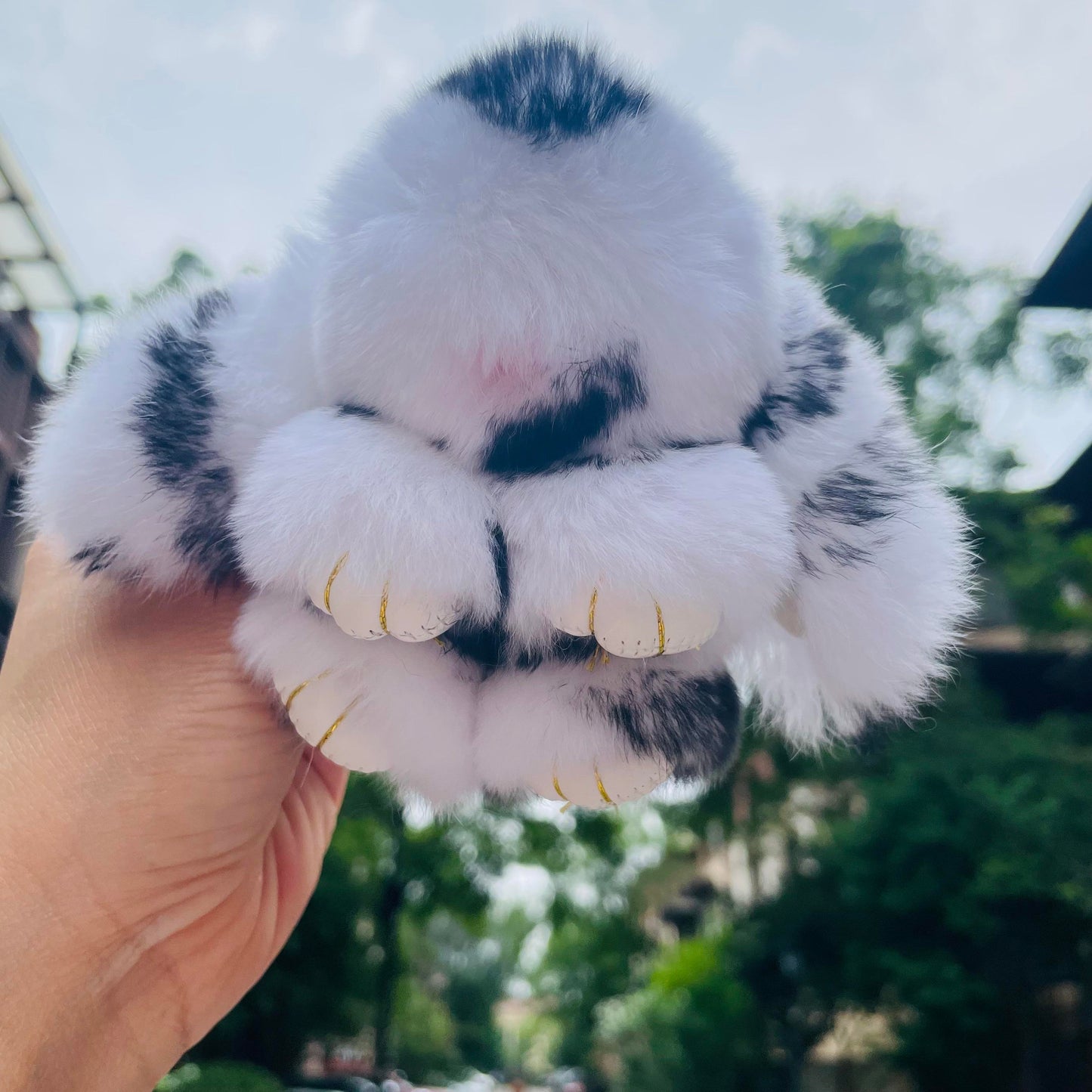 Handmade Cute Plush Bunny Keychain