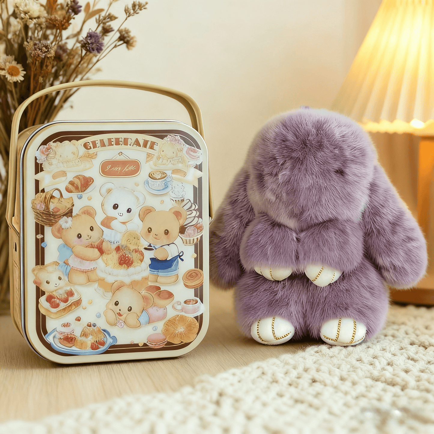 Meet your new favorite accessory — our handmade plush bunny keychain! 🐰