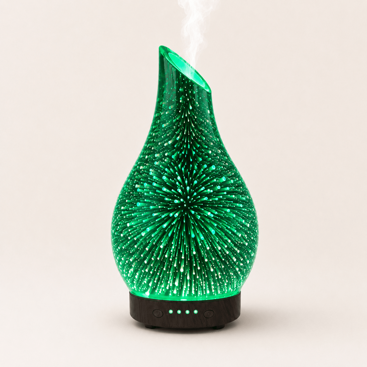 Emerald Green Firework Night Light 3D Aroma Diffuser with green firework glow and mist
