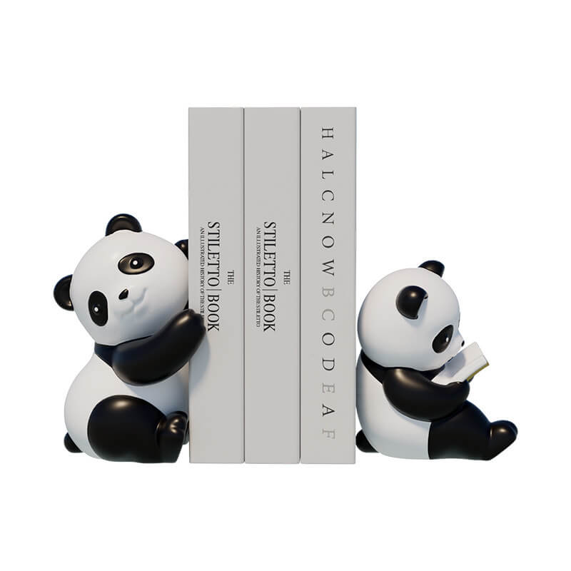 Panda bookend type B white background photo