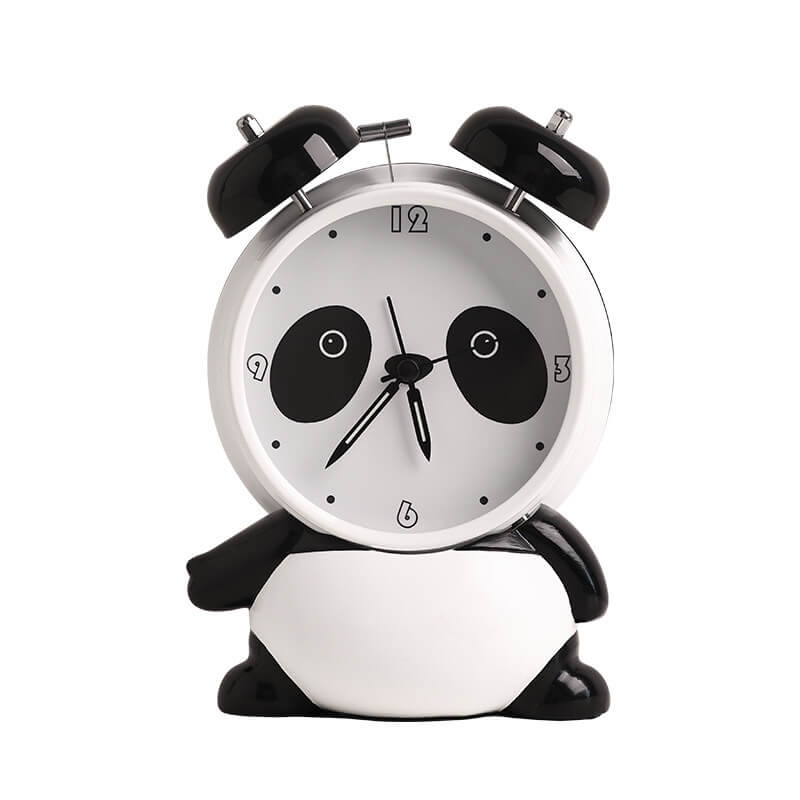 Panda clock white background photo