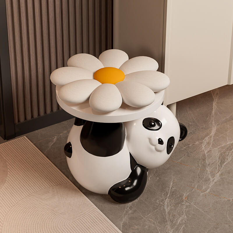 Black panda side table display photo 1