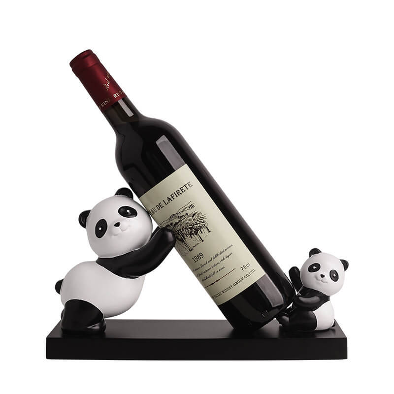 Panda wine rack white background photo