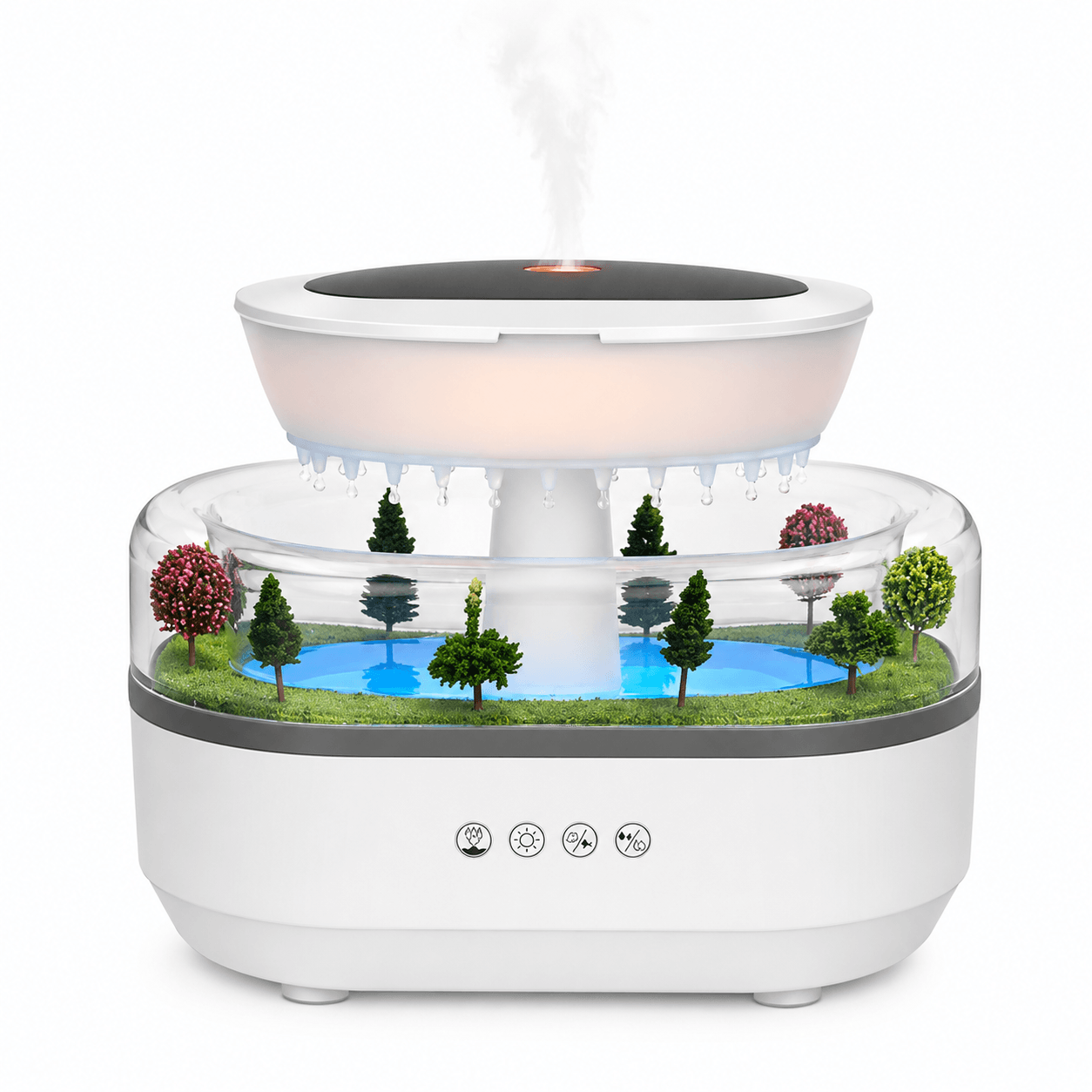 Humidificateur et diffuseur en forme de nuage de pluie