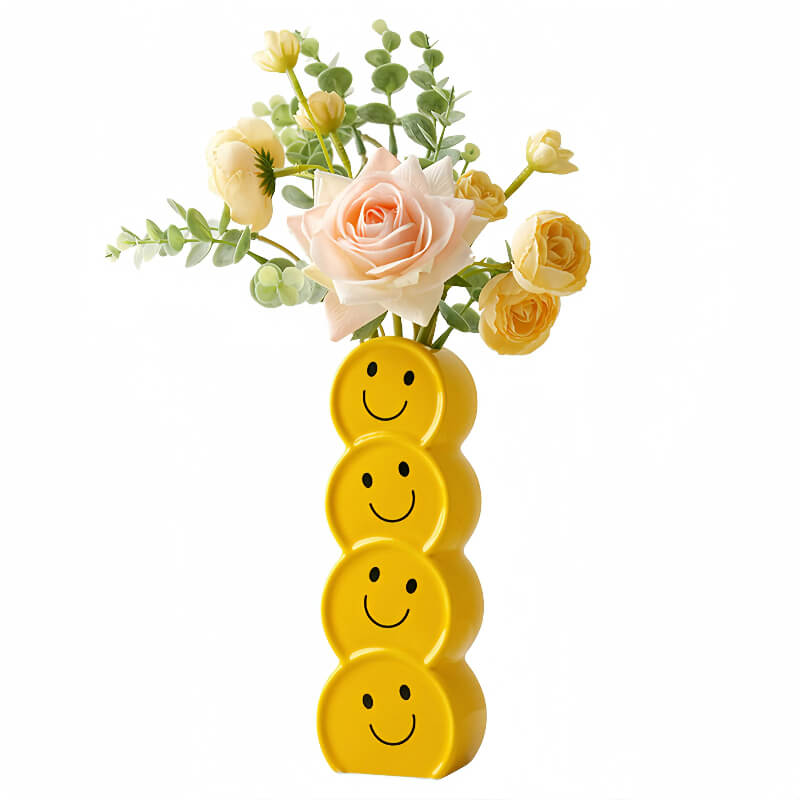 Smiley Face Art Vase Set B