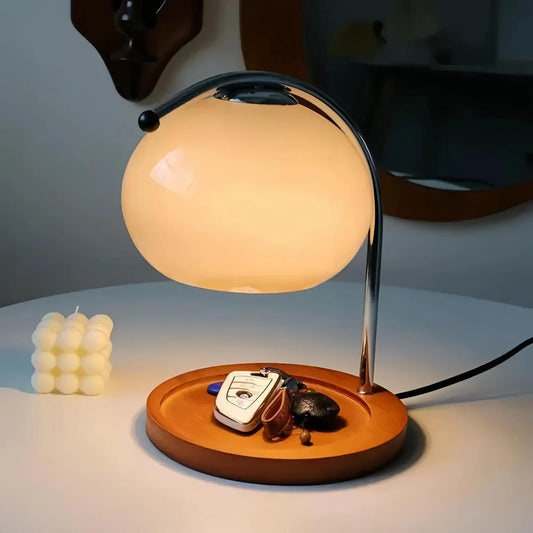 Wooden Aromatherapy Glass Lamp